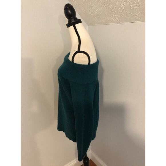 by Anthropologie Shelby Pullover Off-the-Shoulder Teal Sweater - Size Small - Picture 3 of 8